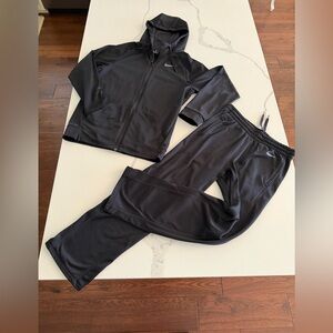Nike Black Women's Hooded Track Jacket and Pants Set